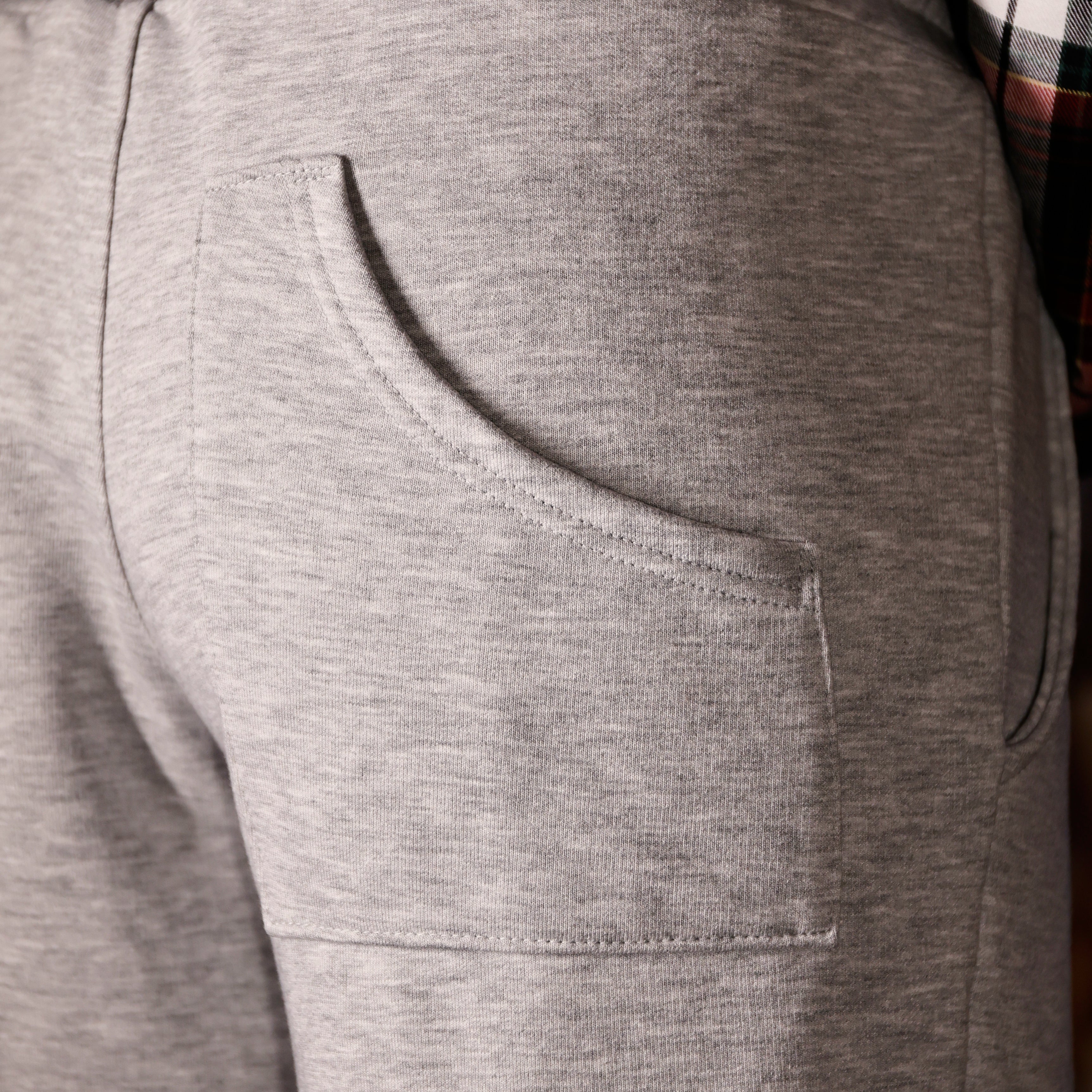 FLANNEL DOUBLE WAIST SWEATPANTS (blue)