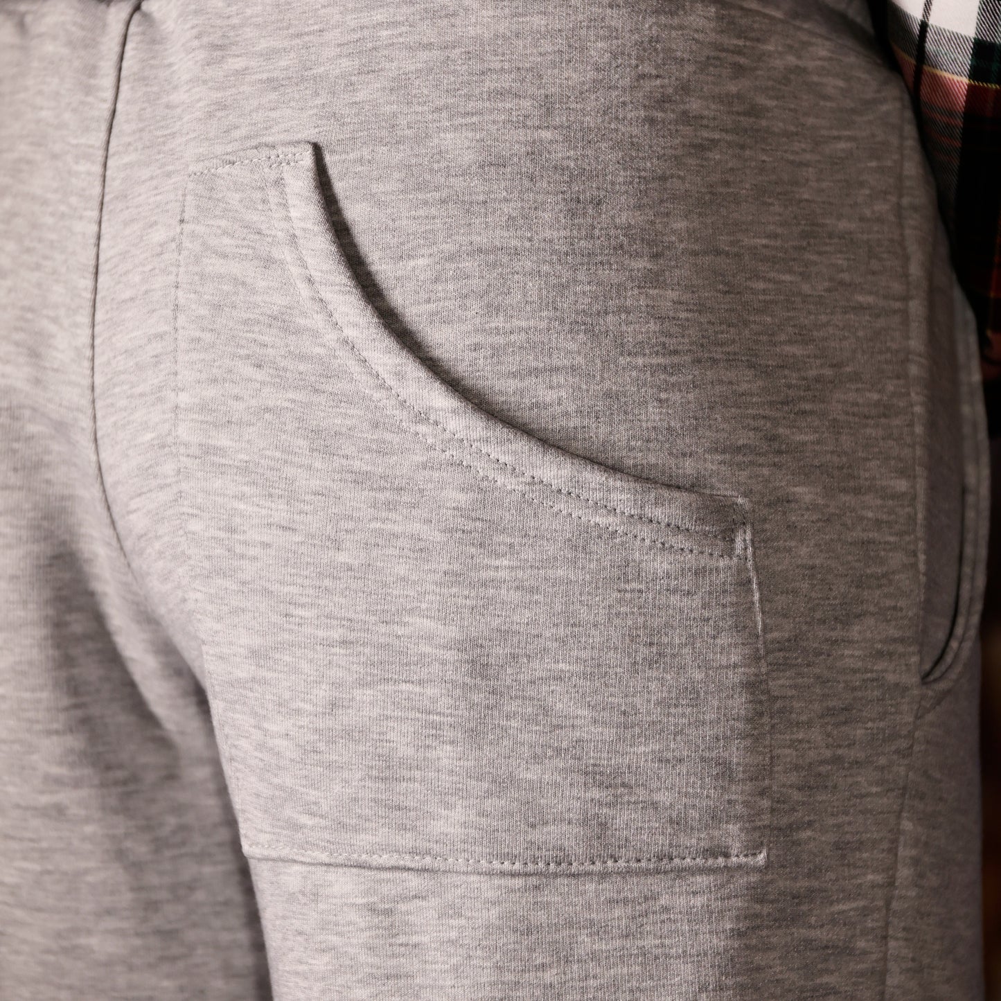 FLANNEL DOUBLE WAIST SWEATPANTS (blue)