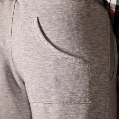 FLANNEL DOUBLE WAIST SWEATPANTS (blue)