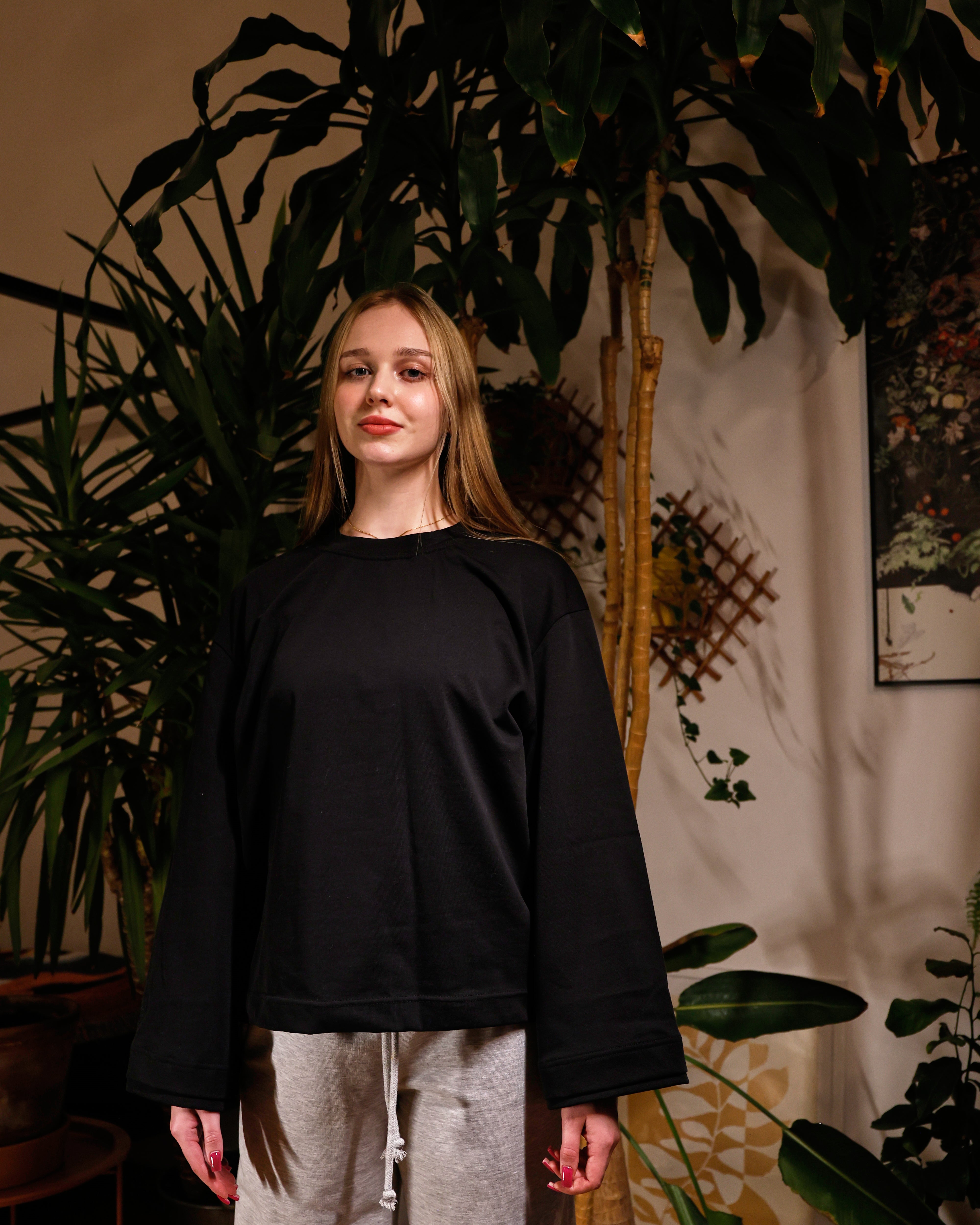 DOUBLE SLEEVE BOXY LONGSLEEVE (black)