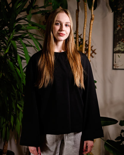 DOUBLE SLEEVE BOXY LONGSLEEVE (black)